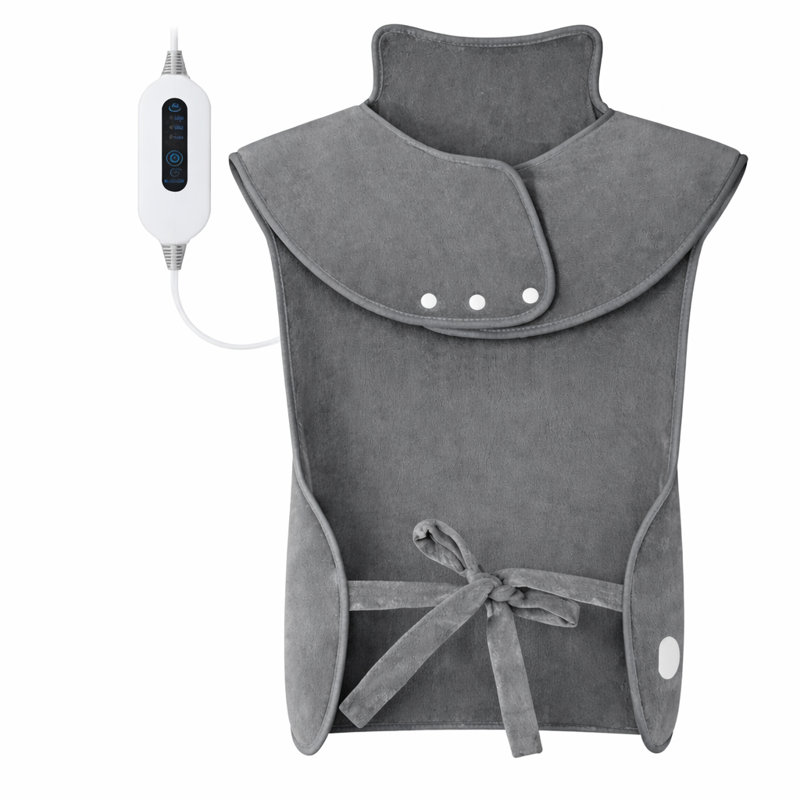 Wearable Heating Pad For Back, Neck & Shoulders, Relaxing Muscle Warmer With 3 Heat Settings & 2-Hour Auto-Off, Ergonomic Fit Design, Ideal Gift For Women, Men, Parents & Seniors