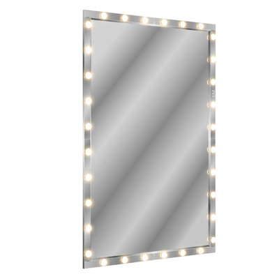 Led Full Body Mirror With Lights: 72x48 Inches Aluminum Mirror. 3 Color Options, Adjustable Brightness For Bathroom, Bedroom, Entrance, Dressing Room, Silver Extra Large Vertical Horizontal Hanging