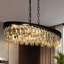 Lustre tambour en cristal glamour à 6 lumières, à intensité variable