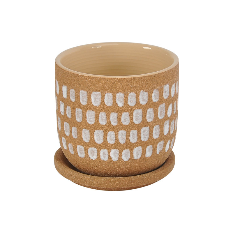 Pot à fleurs 100% en grès Meissa, H 4,5 po x l 4,5 po x P 4,5 po
