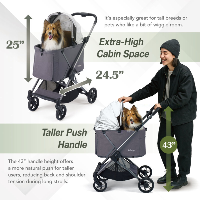 Poussette pour animaux Maxi, Simple gris