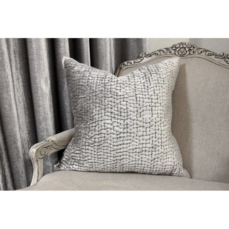 Leteshia Square Pillow Cover, Silver