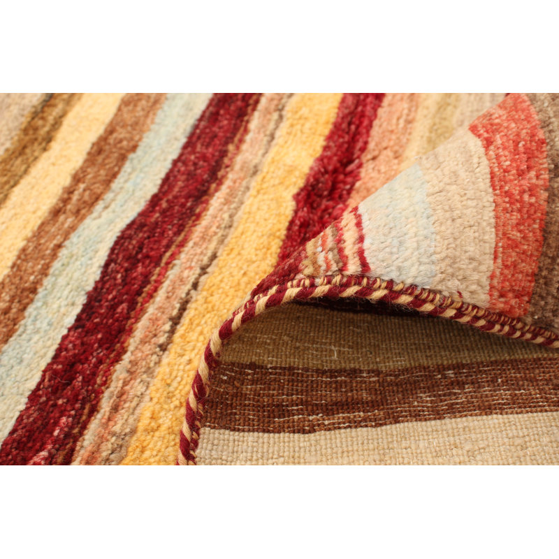 Tapis de zone one-of-kind-noué la 2010 de ziegler rouge foncé/brun/brun/crème 4' x 6'2" Bramhall