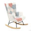 Chaise berçante rembourrée Kerth