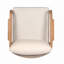 Chaise d'extérieur à structure en bois, chaise longue avec coussins, accoudoirs courbés-721353061