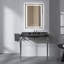 Meuble-lavabo autoportant en chrome avec lavabo console 36 po x l 18 po x H 39 po-1658872320