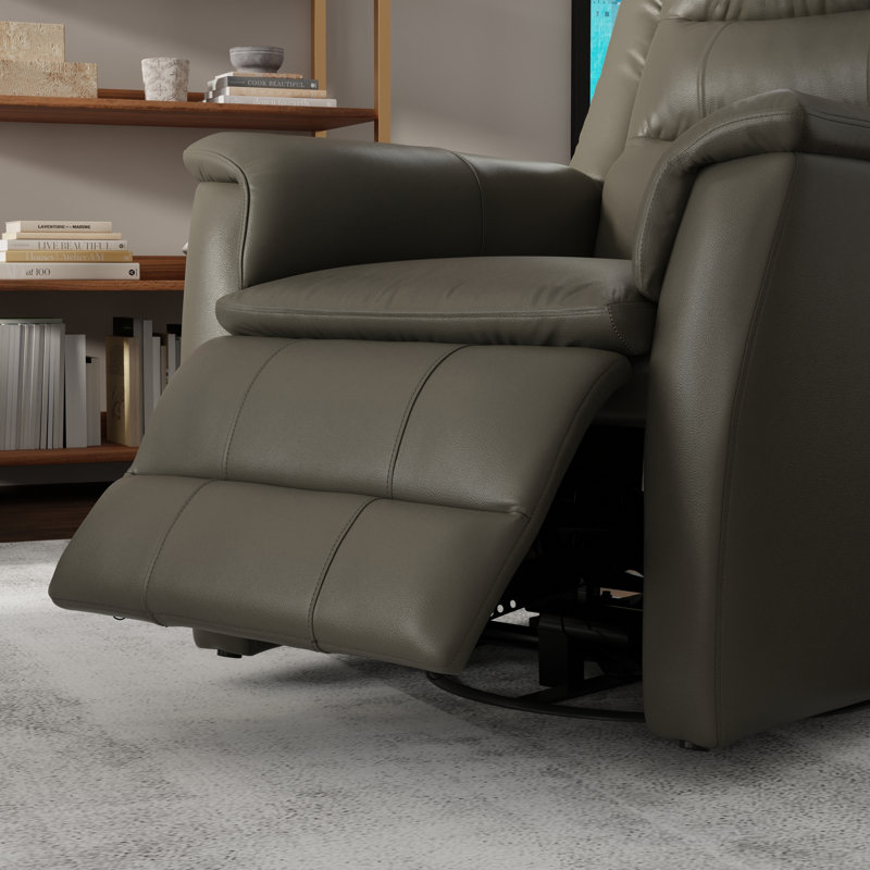 Fauteuil inclinable et pivotant Home, Grey Faux Leather