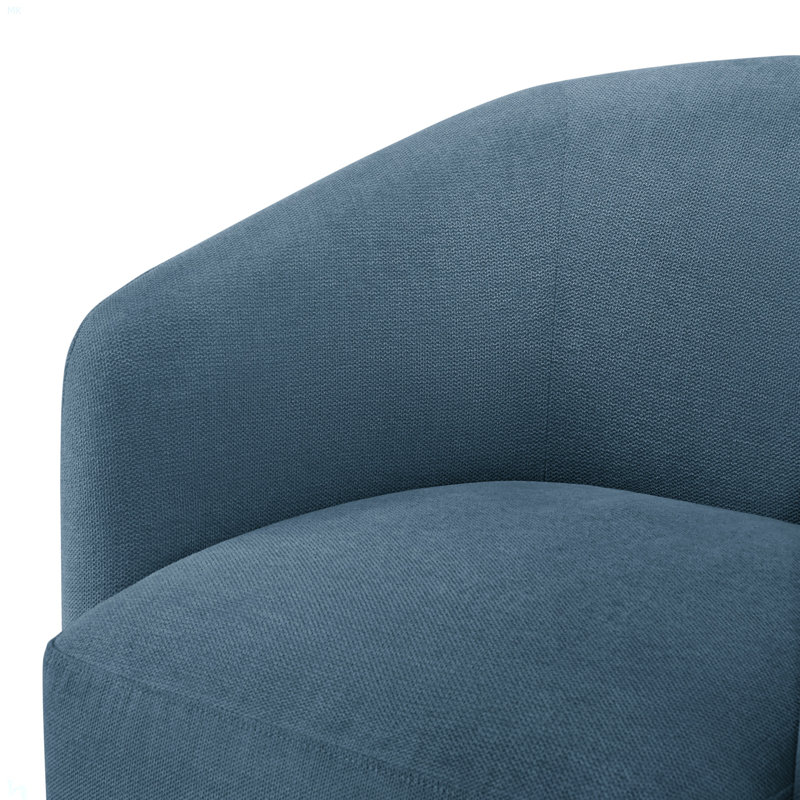 Fauteuil demi-tonneau Modern, Bleu