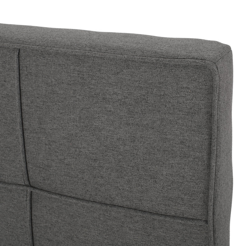 Tête de lit tapissier Irick, Gris anthracite, Double/grand