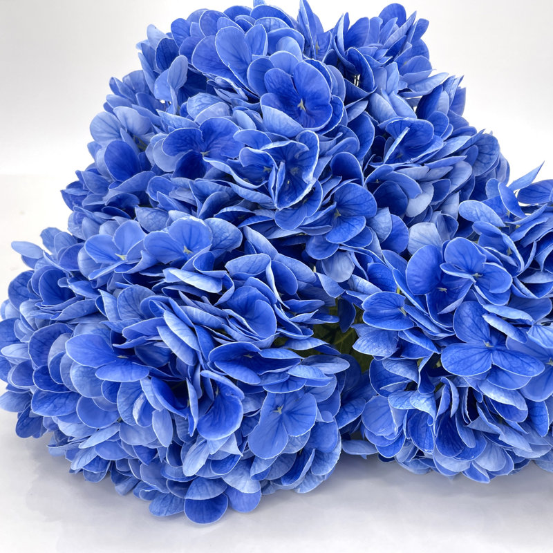 Real Touch Large Hydrangea 1 Stem, Dark Blue