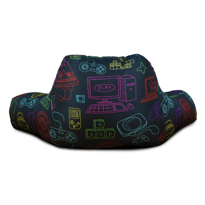 rucomfy Beanbags Cuddle Cushion, Gaming Designs, Ergonomic Soft Support Pillow. D40cm x W80cm x H30cm