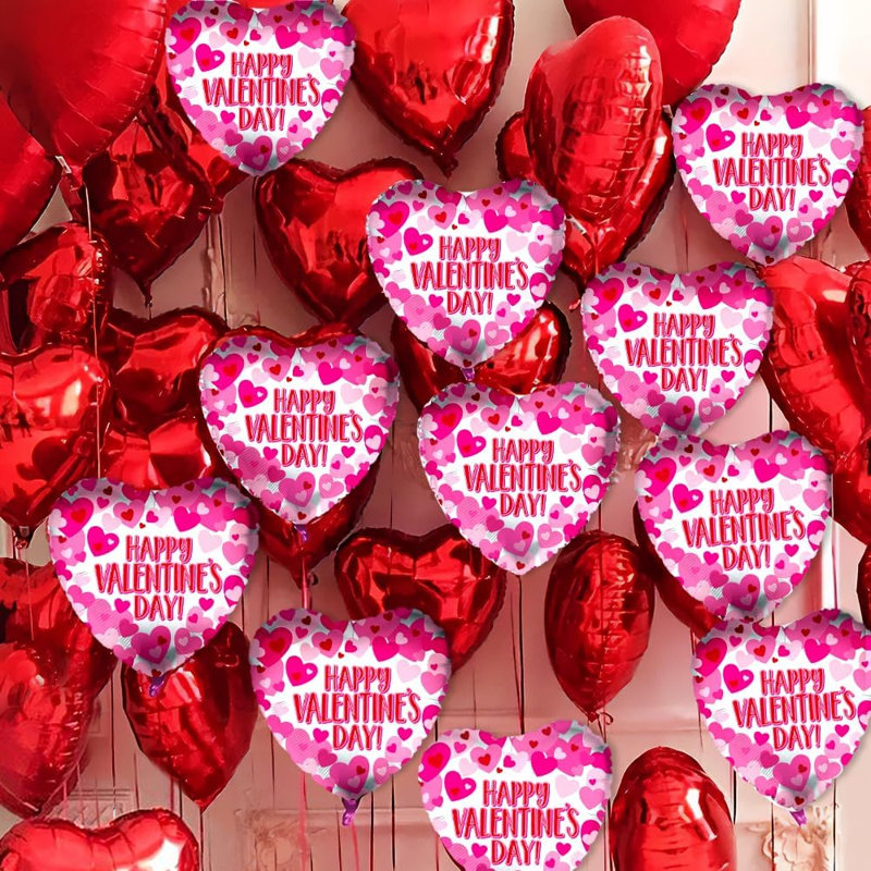 PMU - Saint-Valentin en forme de cœur «I Llama You» 18 po Mylar-fleuret ballon 5 / pqt