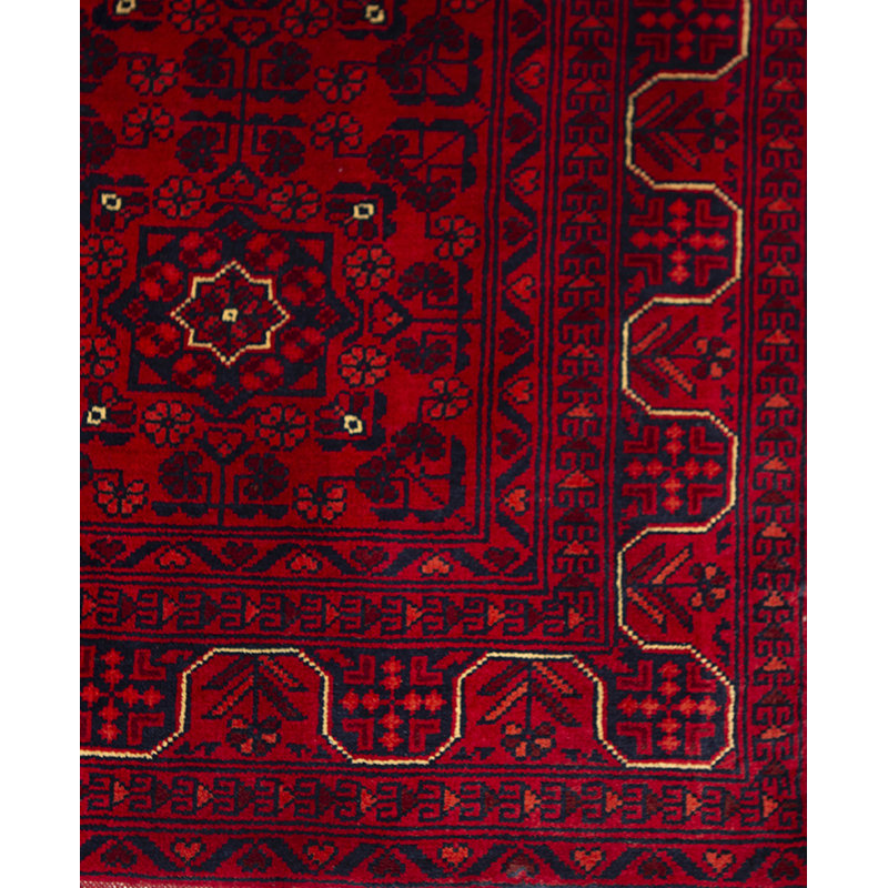 Tapis rouge noué à la main de haute qualité