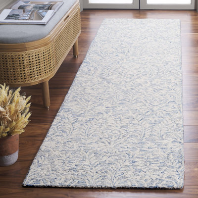 Tapis floral en laine touffeté à la main Ebony