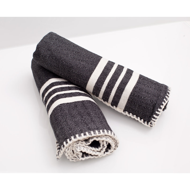 Serviette de thé campagne, Noir