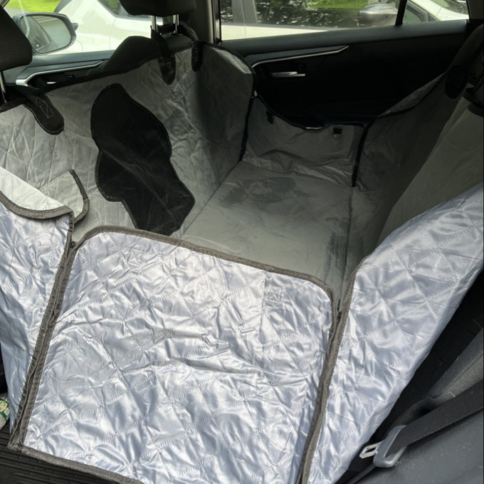 Dog Car Seat Cover Waterproof For Travel Cover With Window/without Window - Black