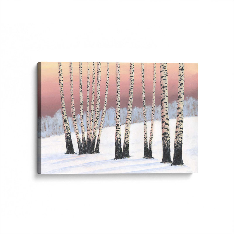 «Birch Stand II» par Michael Willett, reproduction d'art sur toile, H 12 po x l 16 po, Toile tendue, Ne s’applique pas