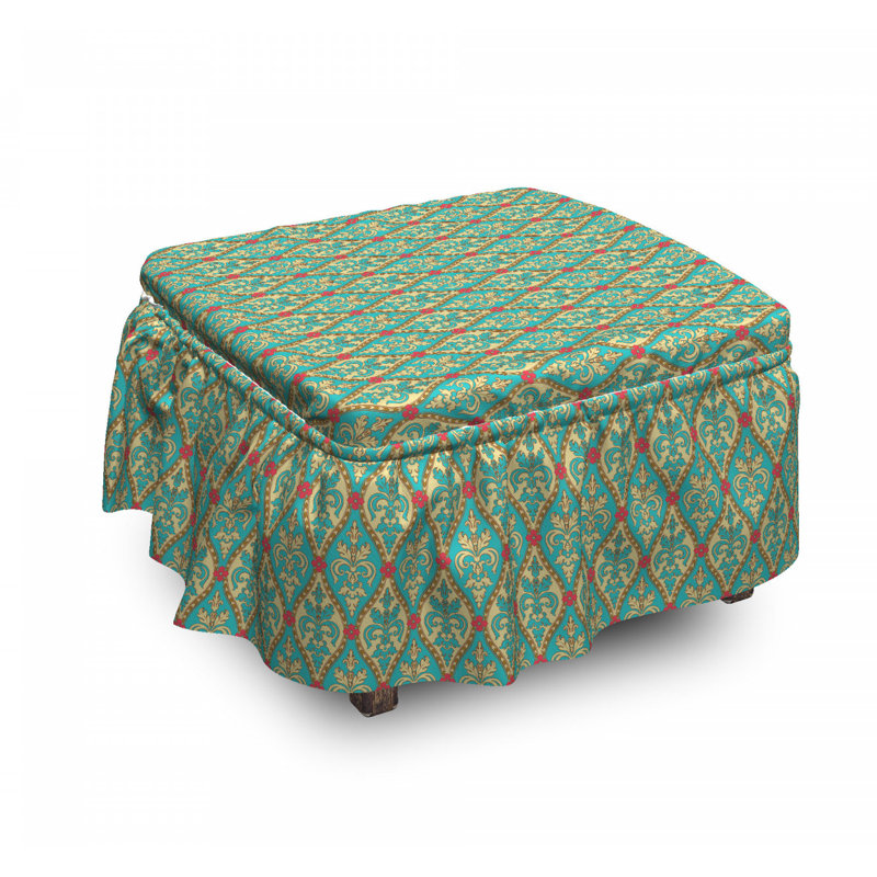 Box Cushion Ottoman Slipcover
