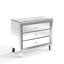 Yolanta 83,8 cm (33 po) Grande Table de Chevet avec 3 Tiroirs de Rangement, Finition Miroir