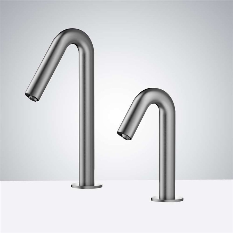 High Quality Temperature Control Sensor Faucet and Soap Dispenser, Brushed Nickel