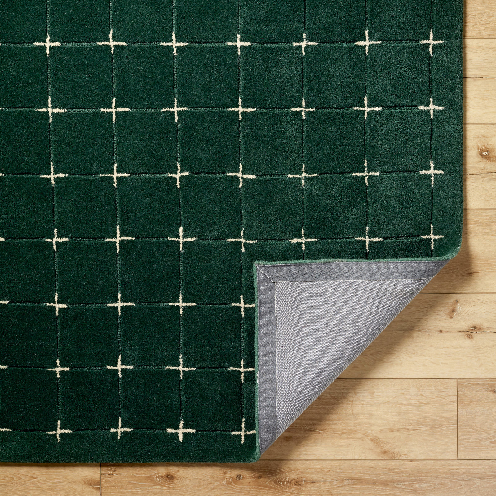 Mallory Hand-Tufted Green Rug, Runner 3' x 10'