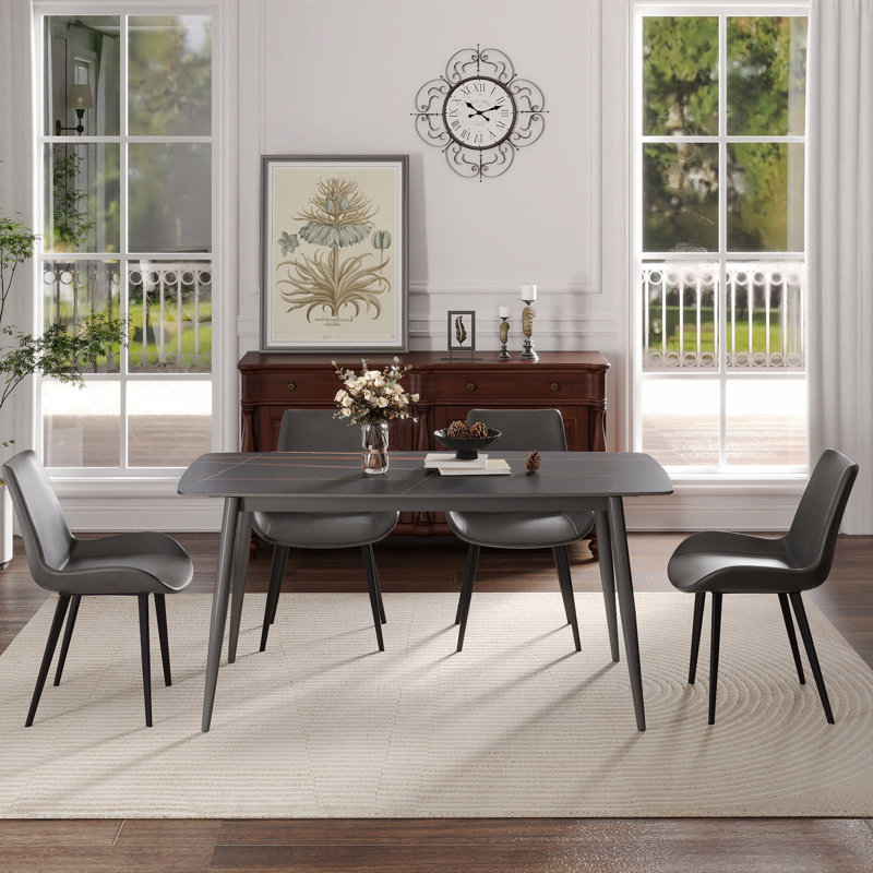 Table de salle à manger 62,99 po, Noir