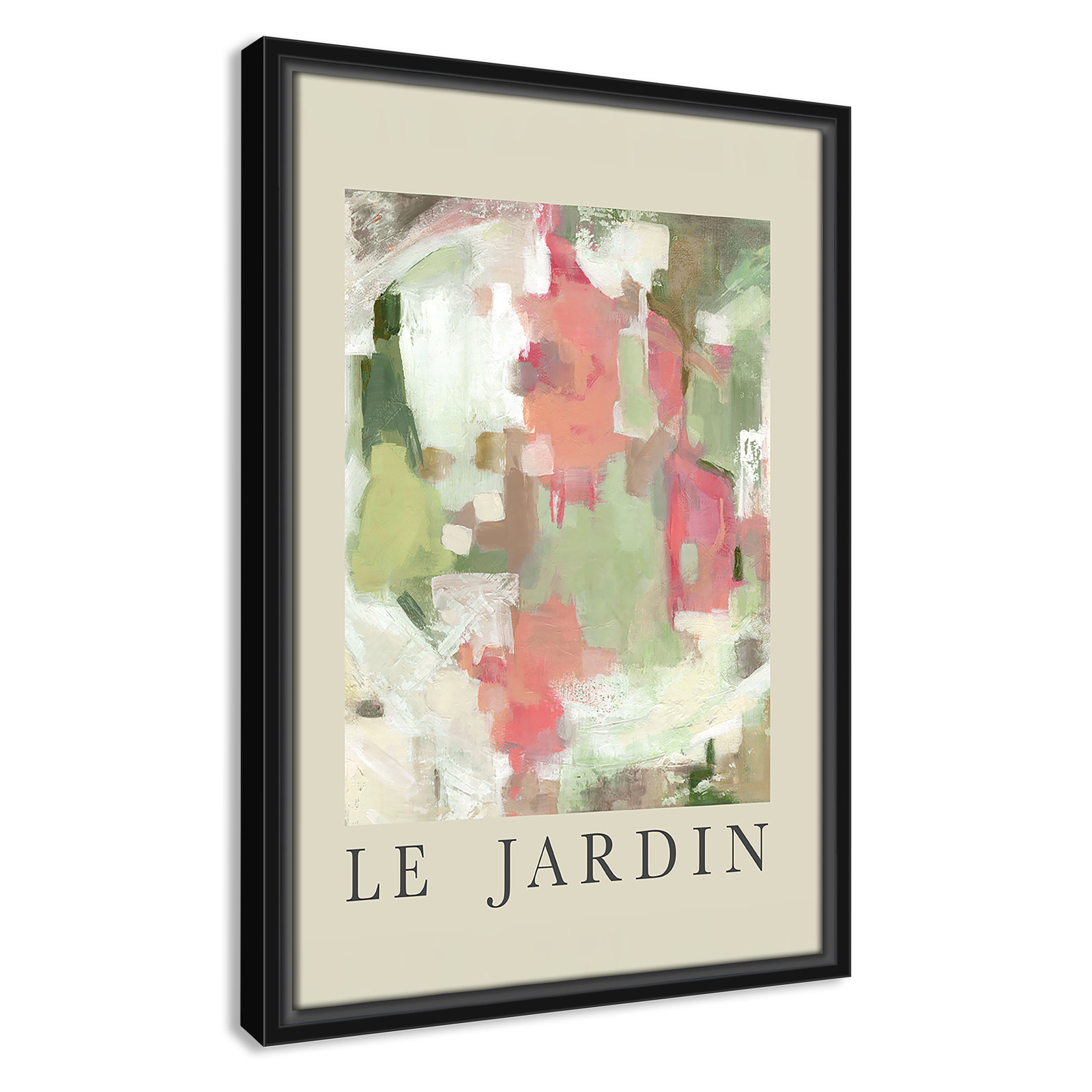 Botanical Poster Collection " Le Jardin " by Carol Robinson, No, 19.5" H x 13.5" W x 2" D, Black Floater Frame