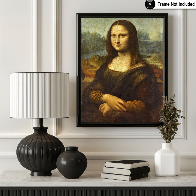 Leonardo Da Vinci - Mona Lisa No1, Unframed, Poster, 12"H x 16"W