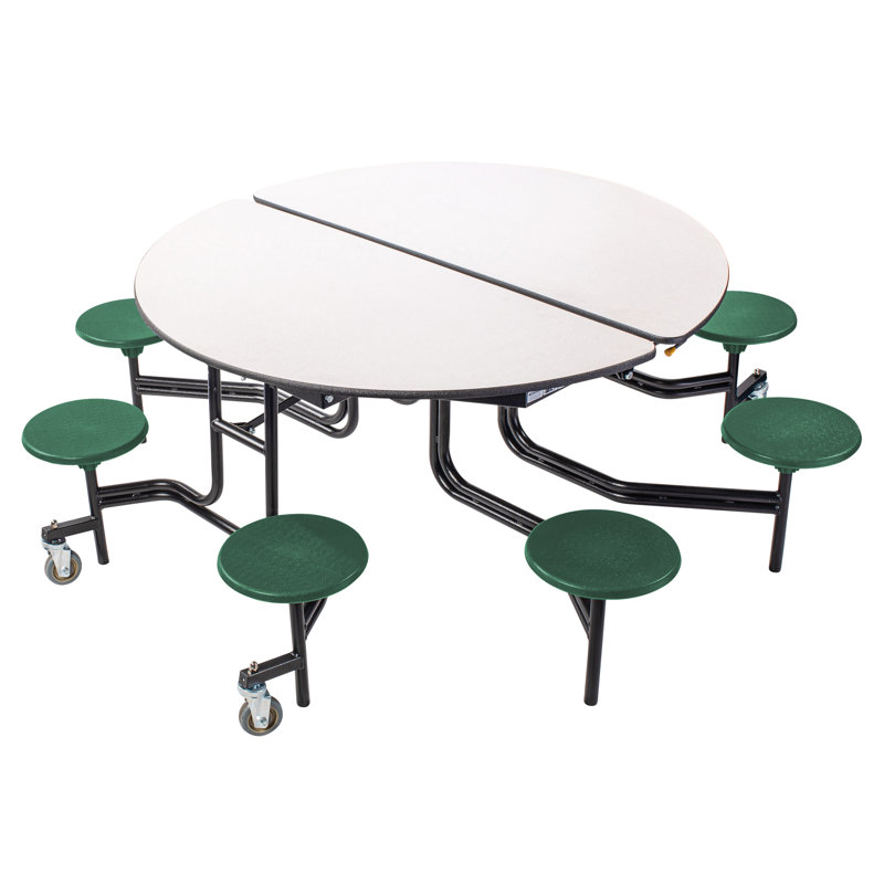 Table de cafétéria circulaire de 81 po, Vert