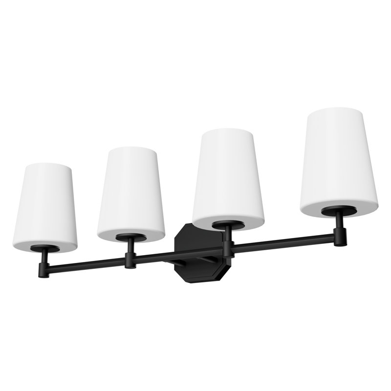 Nolita Dimmable Vanity Light, 4, Matte Black