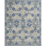 Sorrento Hand Tufted PET Indoor/Outdoor Rug in Natural/Blue/Yellow