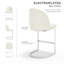 Tabouret de comptoir revêtu de similicuir 26 po Maoz-632032089-632032090