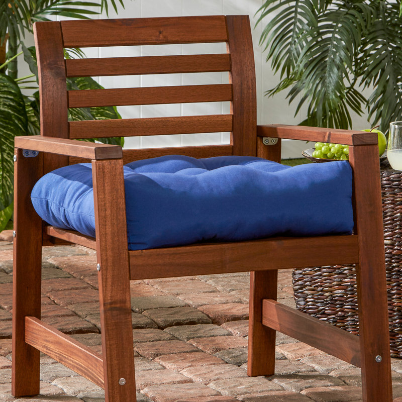 Coussin de chaise de salle à manger d'extérieur Shipton, 1, Bleu marine