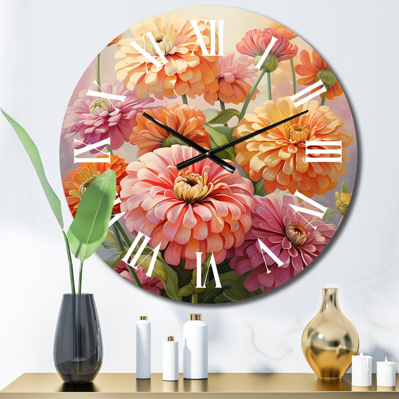 Horloge murale Zinnias, Moyenne