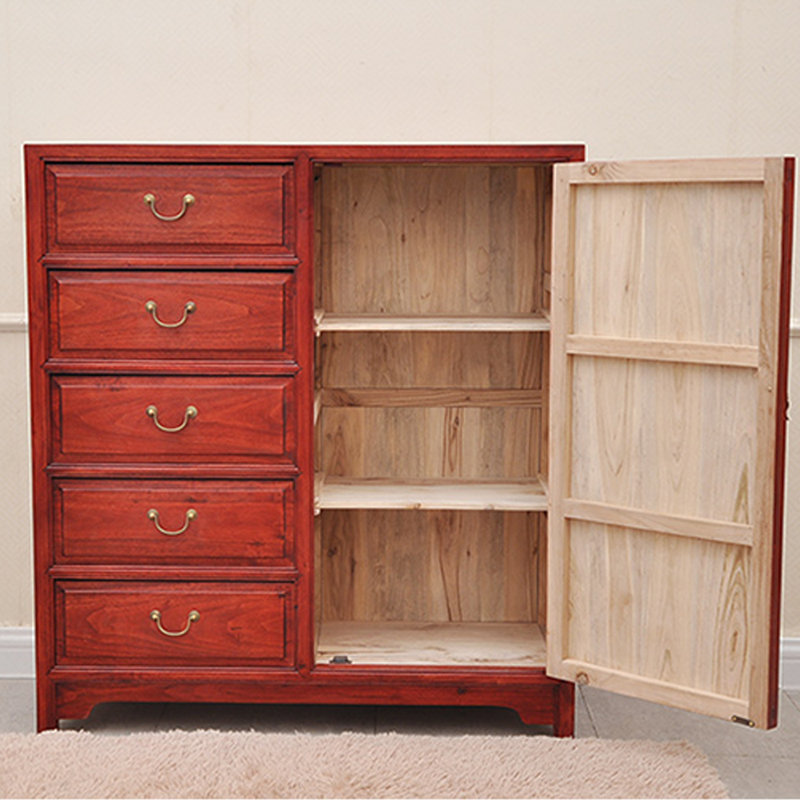 Armoire d'entrée rouge