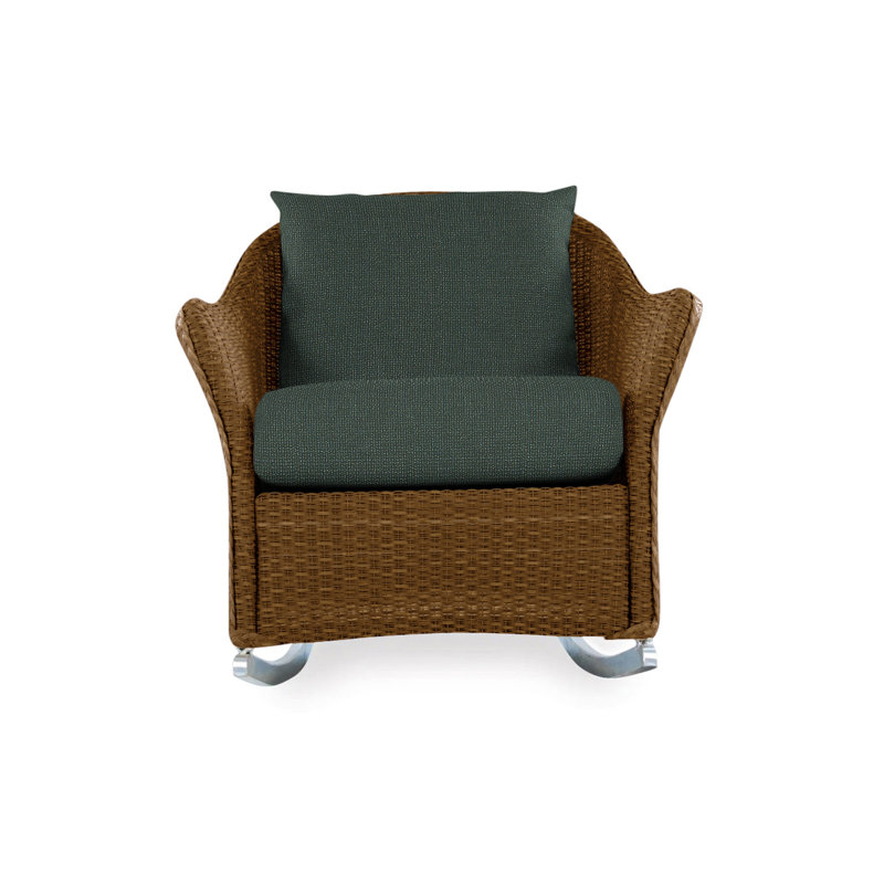 Weekend Retreat Outdoor Rocker Chair, Flagship Lapis Sunbrella®, Bark