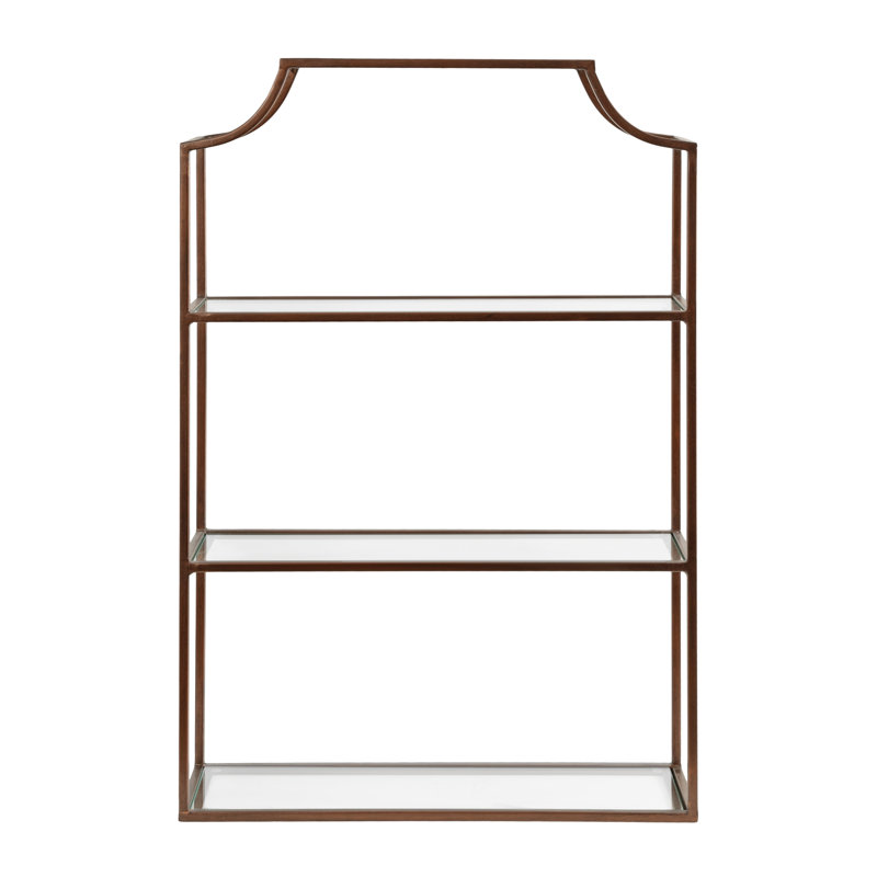 Turgut 4-Tiered Metal Accent Shelf, Bronze