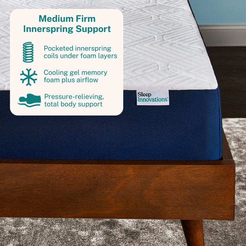 Full Size Gel Memory Foam and Innerspring Hybrid Mattress