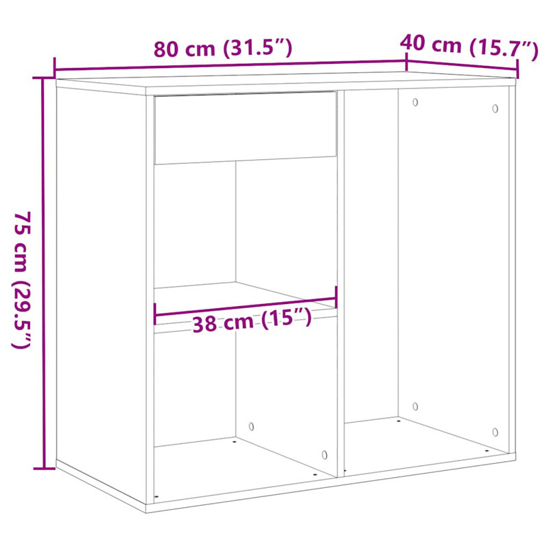 Joceline 80cm W 1 - Drawer Chest of Drawers, Old Wood