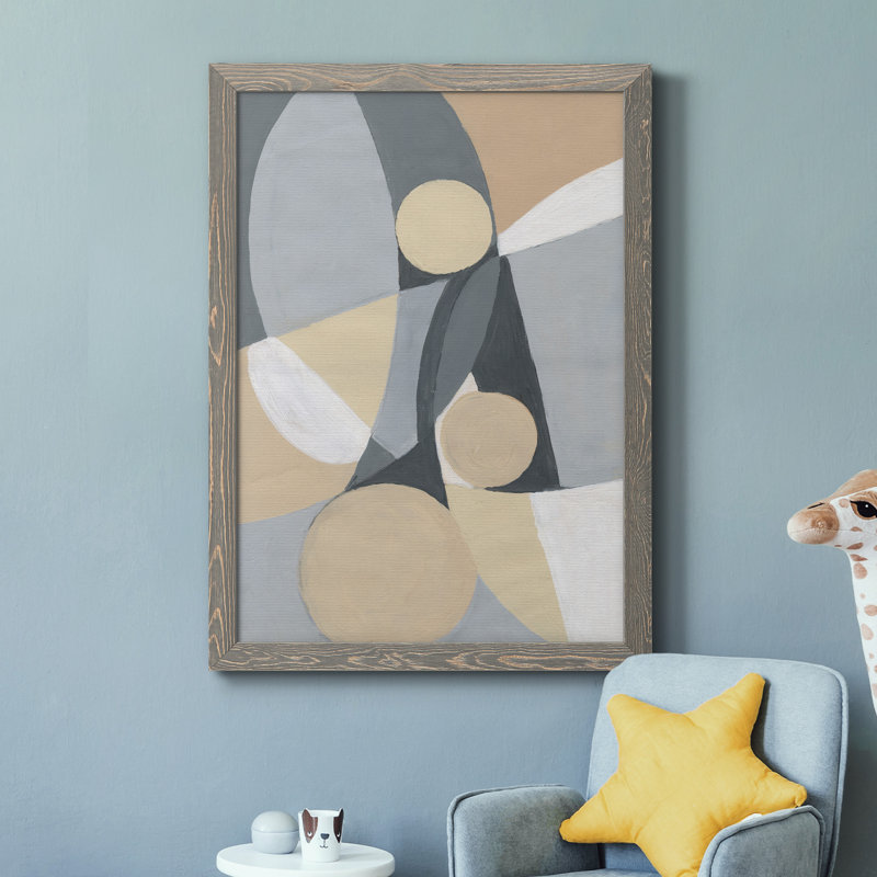 Millenium I - Peinture sur toile encadrée, Toile avec cadre gris, H 37,5 po x l 27,5 po x P 1,5 po