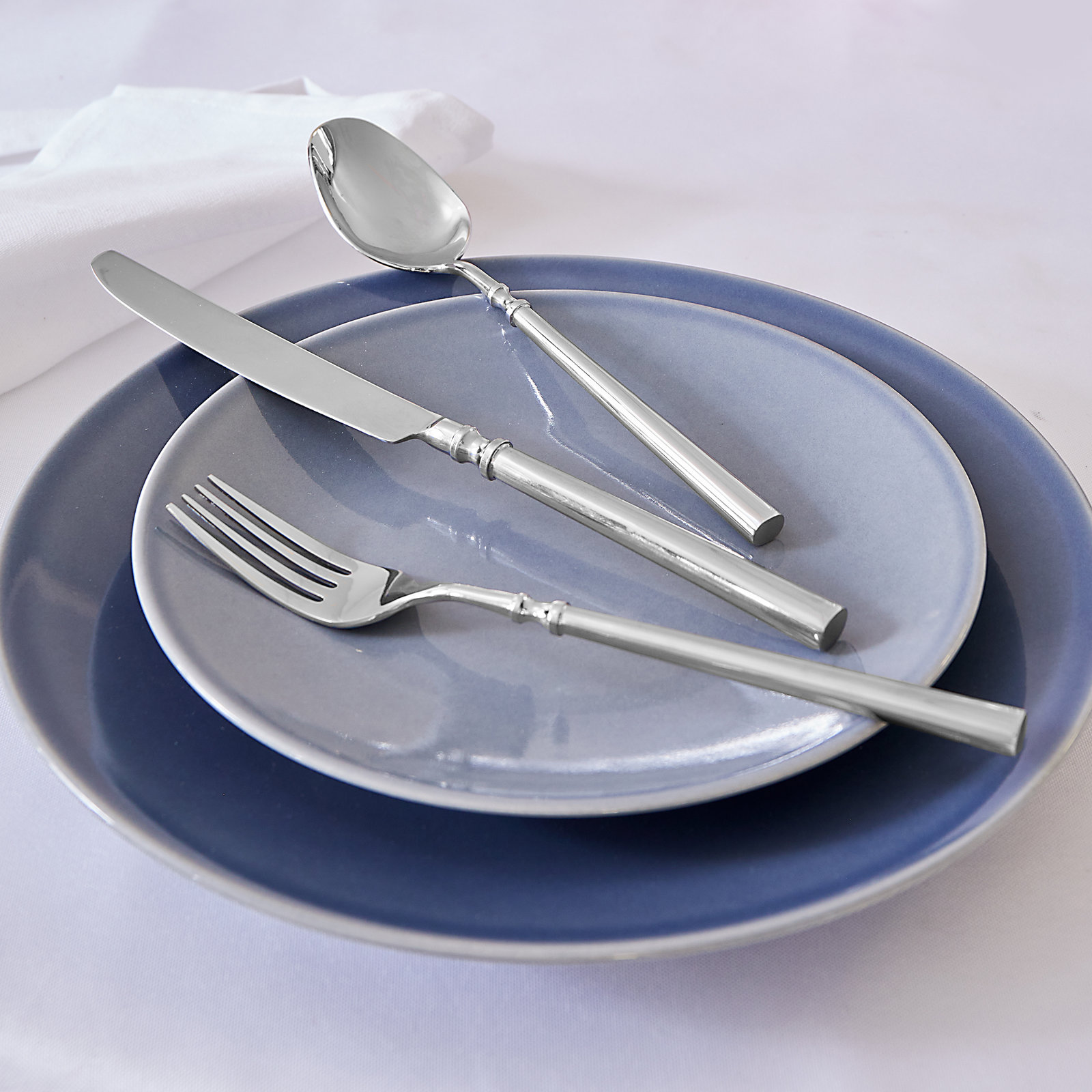 Regal Copper Handle 18/10 Stainless Steel 20 Piece Flatware Set, Service For 4, Stainless Mirrored (Silver)