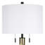 Lampe de table en métal Twist Elegance - noir mat et or doux - ensemble de 2