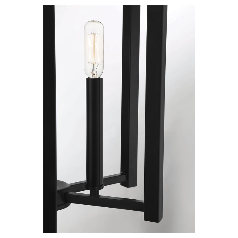 Brenton Square Lantern Pendant, Matte Black, 5 Lights, 20" H x 15.5" W x 15.5" D