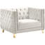 Fauteuil en velours capitonné l 44 po Michelle-186517637