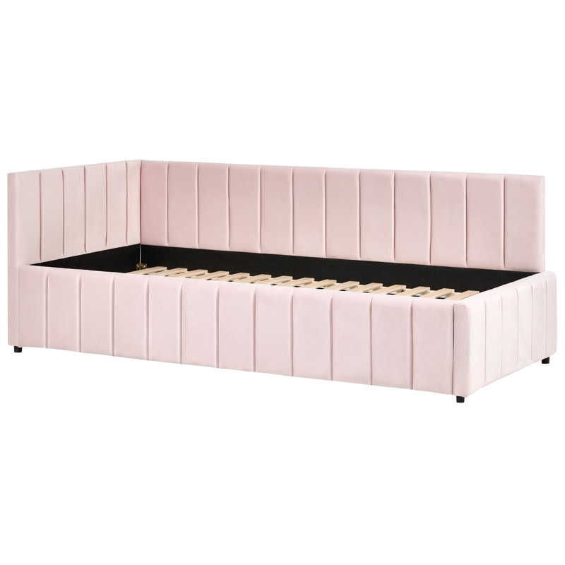 Upholstered Velvet Daybed, Pink