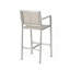 Tabourets 29,50 "avec cadre en aluminium antirouille argenté, ensemble de 2
