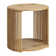 Estie Round Wood Slatted End Table With Open Shelf
