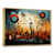 Toile avec cadre flottant or