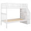 Lit simple superposé au dessus d'un lit simple avec lit gigogne et rangement-965624906