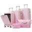 Ensemble de bagage 5 pièces avec ouverture frontale, valise de transport extensible rigide avec roulettes pivotantes, sac de rangement pour porte-gobelet et verrou USB